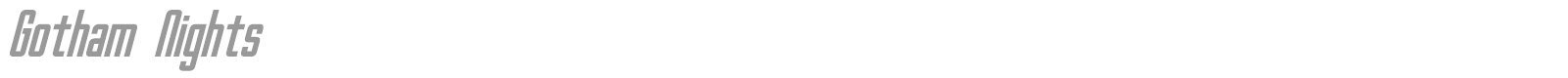 Gotham Nights font preview